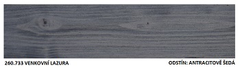 260.733 - Venkovní lazura na dřevo antracitově šedá 0,75lt