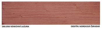 260.056 - Venkovní lazura na dřevo nordická červená 0,75lt