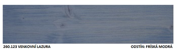 260.123 - Venkovní lazura na dřevo fríská modrá 0,75lt