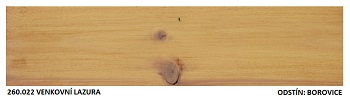 260.022 - Venkovní lazura na dřevo borovice 0,75lt